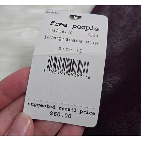 Free People Purple Vegan Suede Modern Femme Mini Skirt NEW Women's 12 - Picture 9 of 9